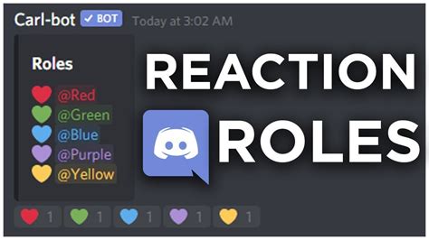 reaction role bot|reaction roles bot commands.